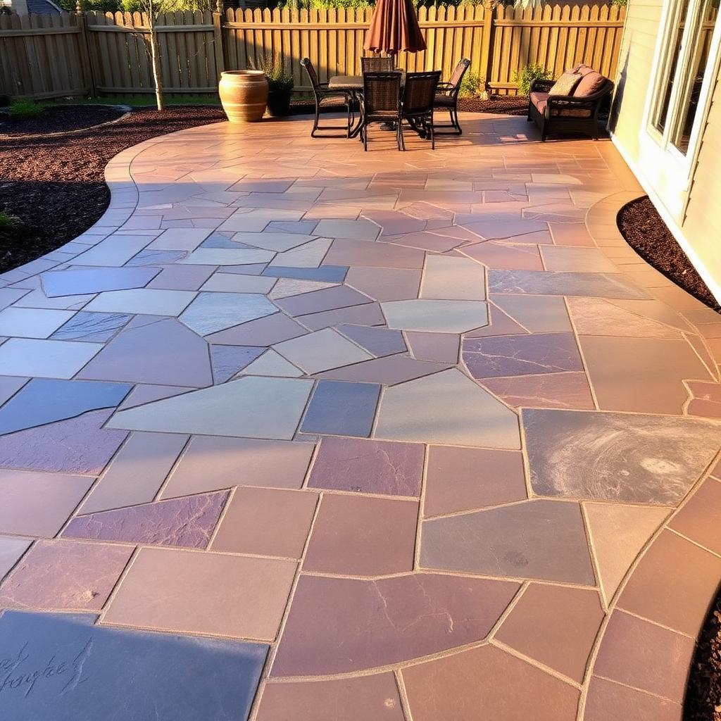 Stamped patio · Lincoln
