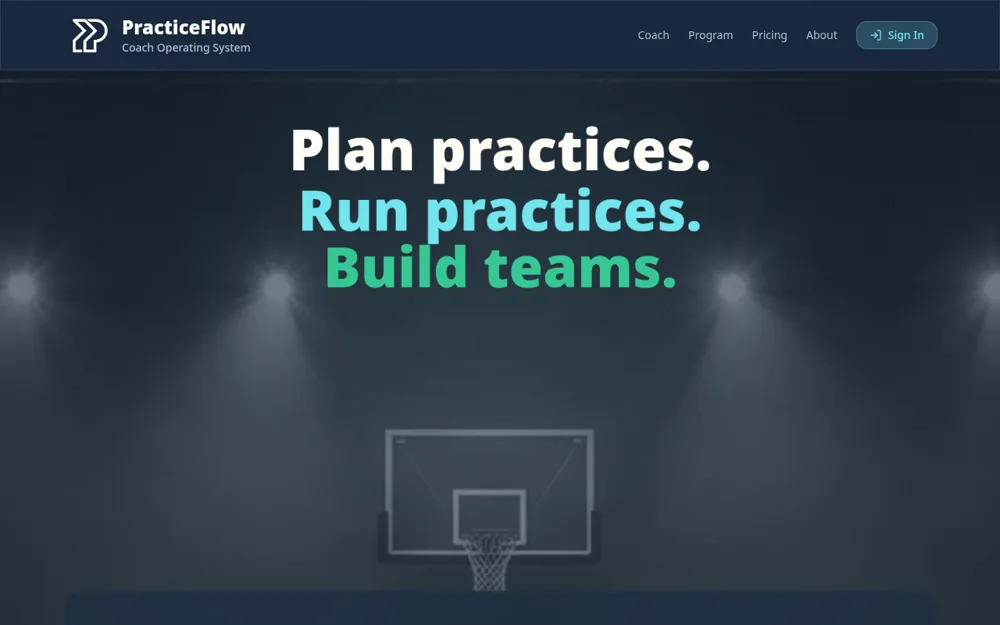 PracticeFlow website preview