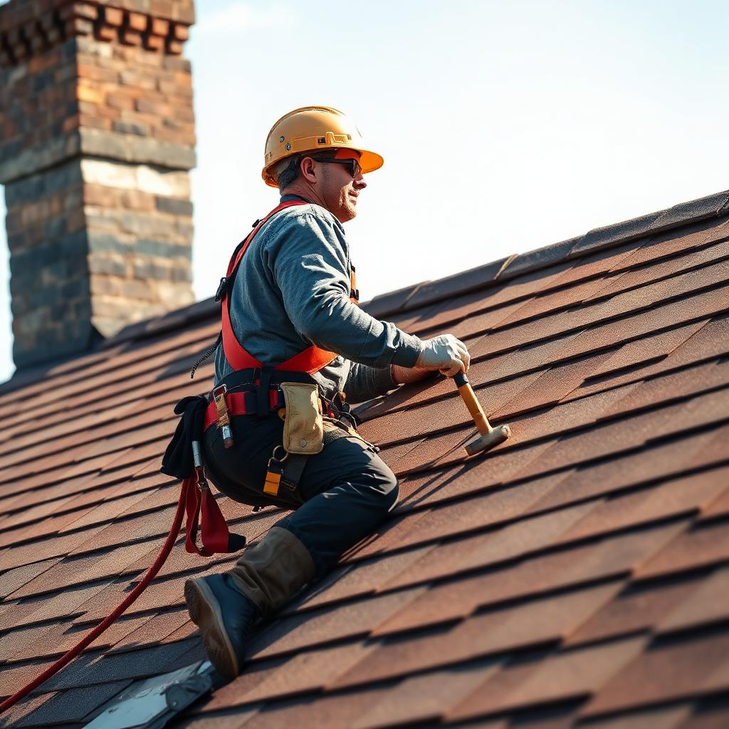 Crew on roof · Papillion